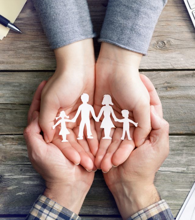 Family Care And Love – Hands With Family Symbol Silhouette Family Care And Protection